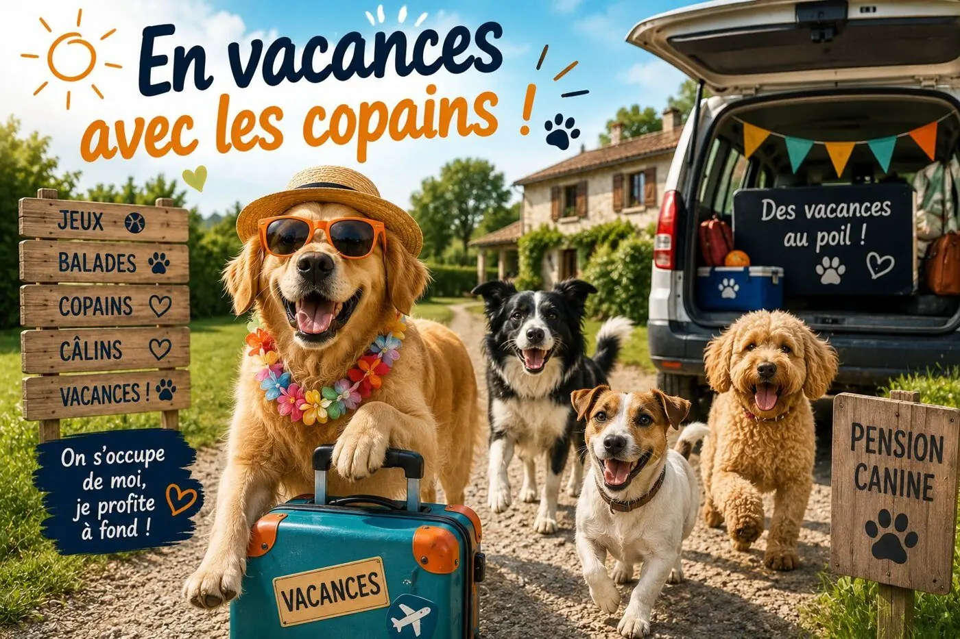 Chien accueilli pour un séjour de vacances au Club Med'Or près de Nyon